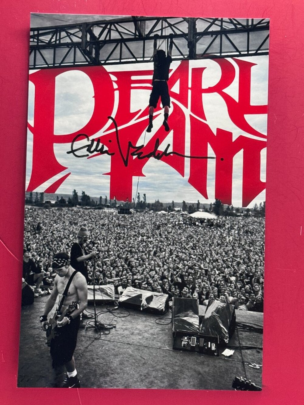 HAND SIGNED PEARL JAM Poster by Eddie Vedde COA AUTHENTICATED